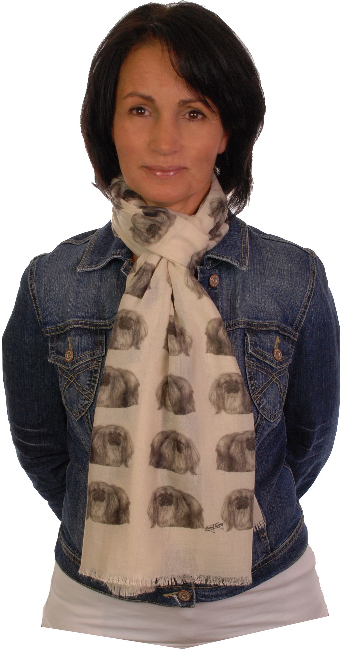 scarf with Rottweiler dog breed design on womens fashion shawl wrap mike sibley 