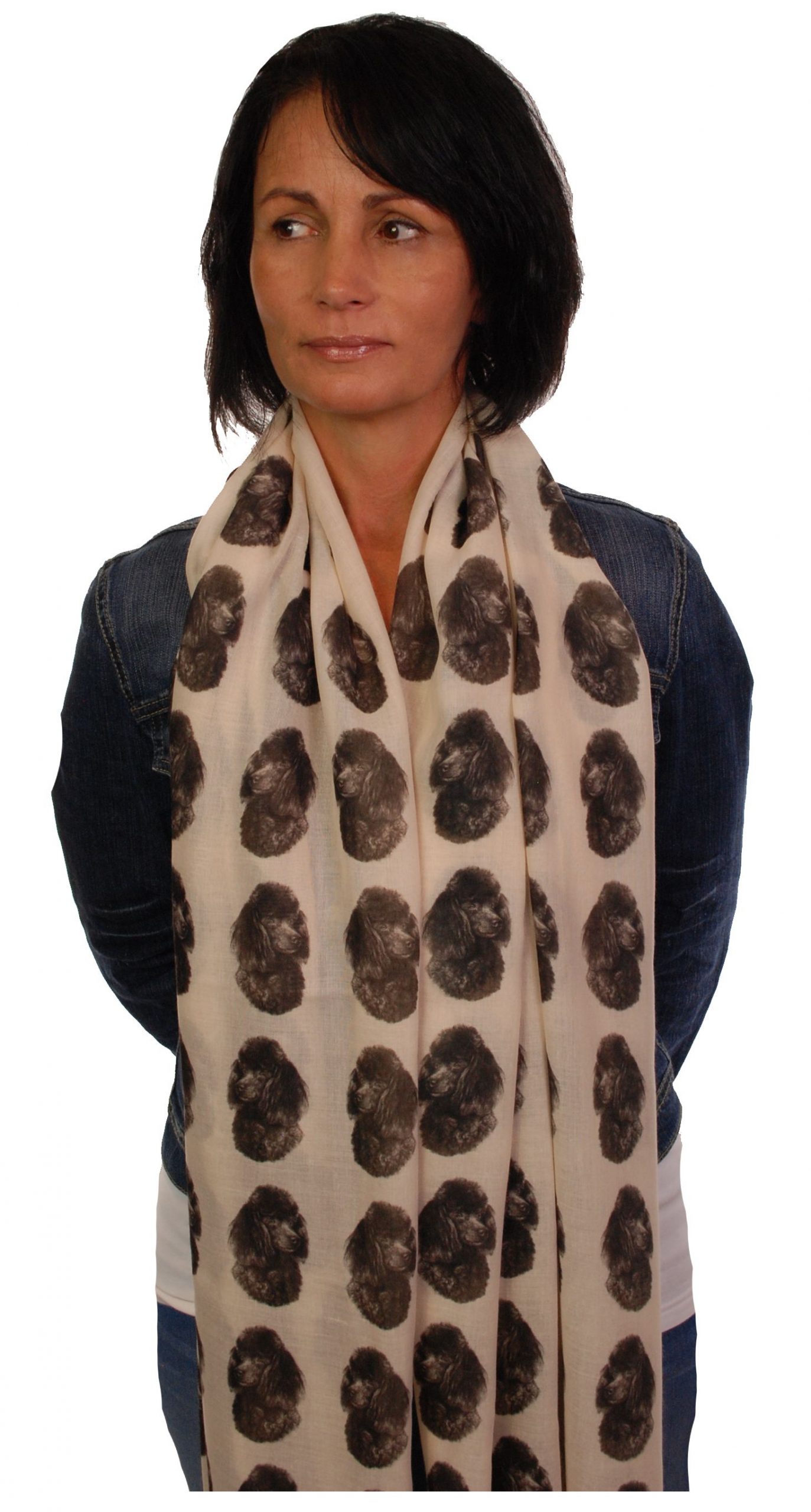 Mike Sibley Poodle licensed design ladies fashion scarf