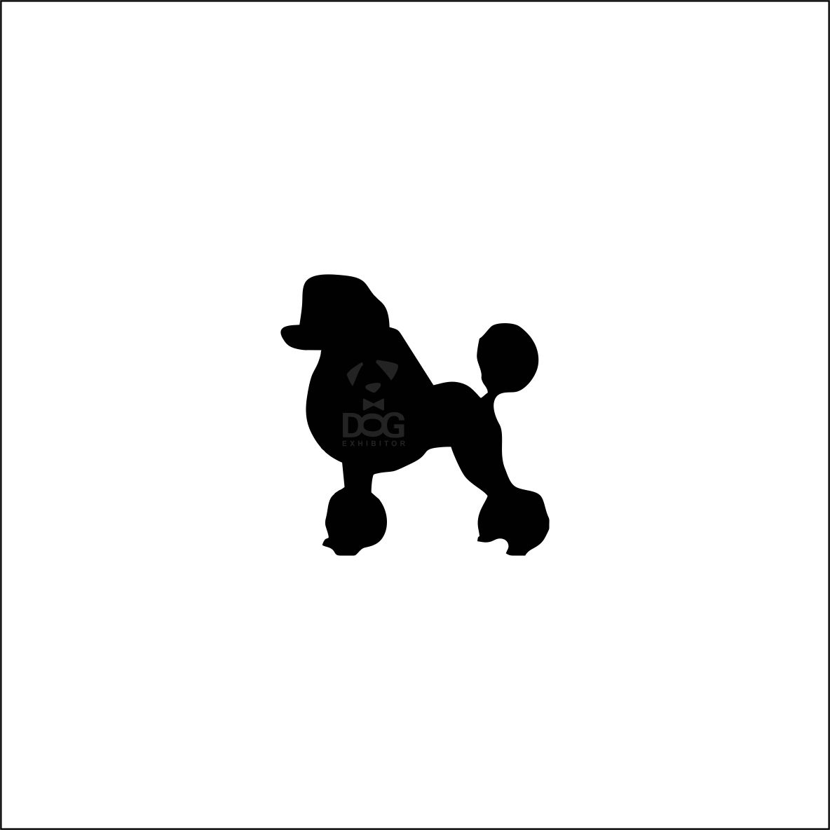 Poodle silhouette sticker