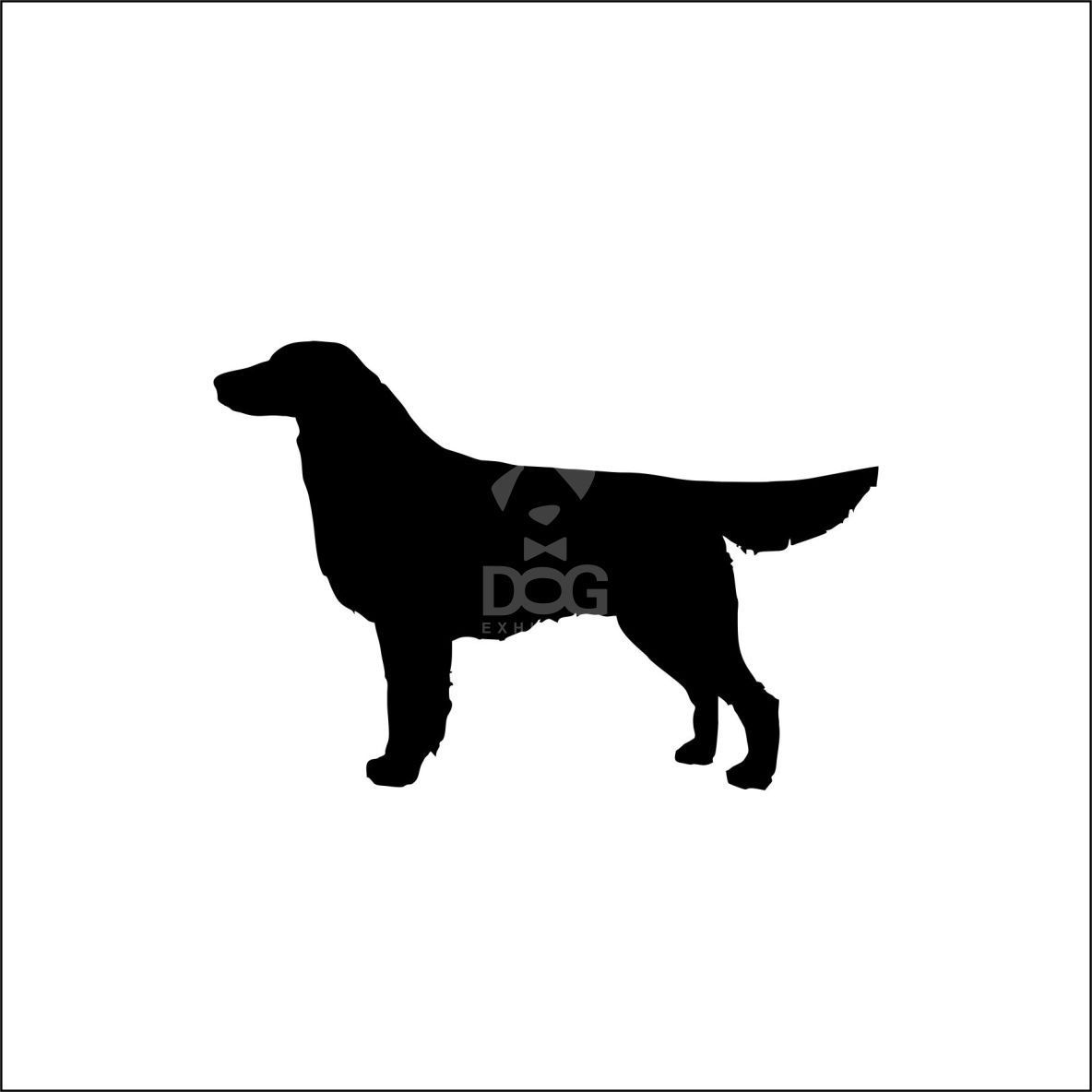 Flat Coated Retriever silhouette stickers