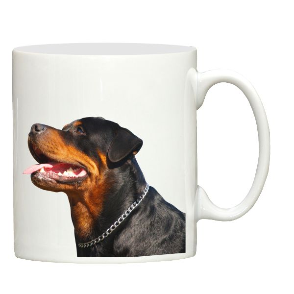 Rottweiler dog print ceramic mug