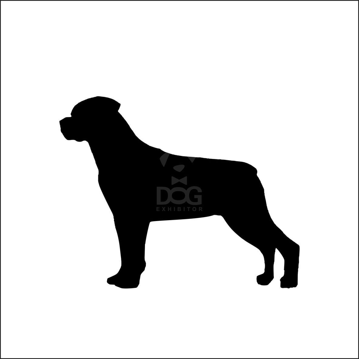 Rottweiler silhouette stickers