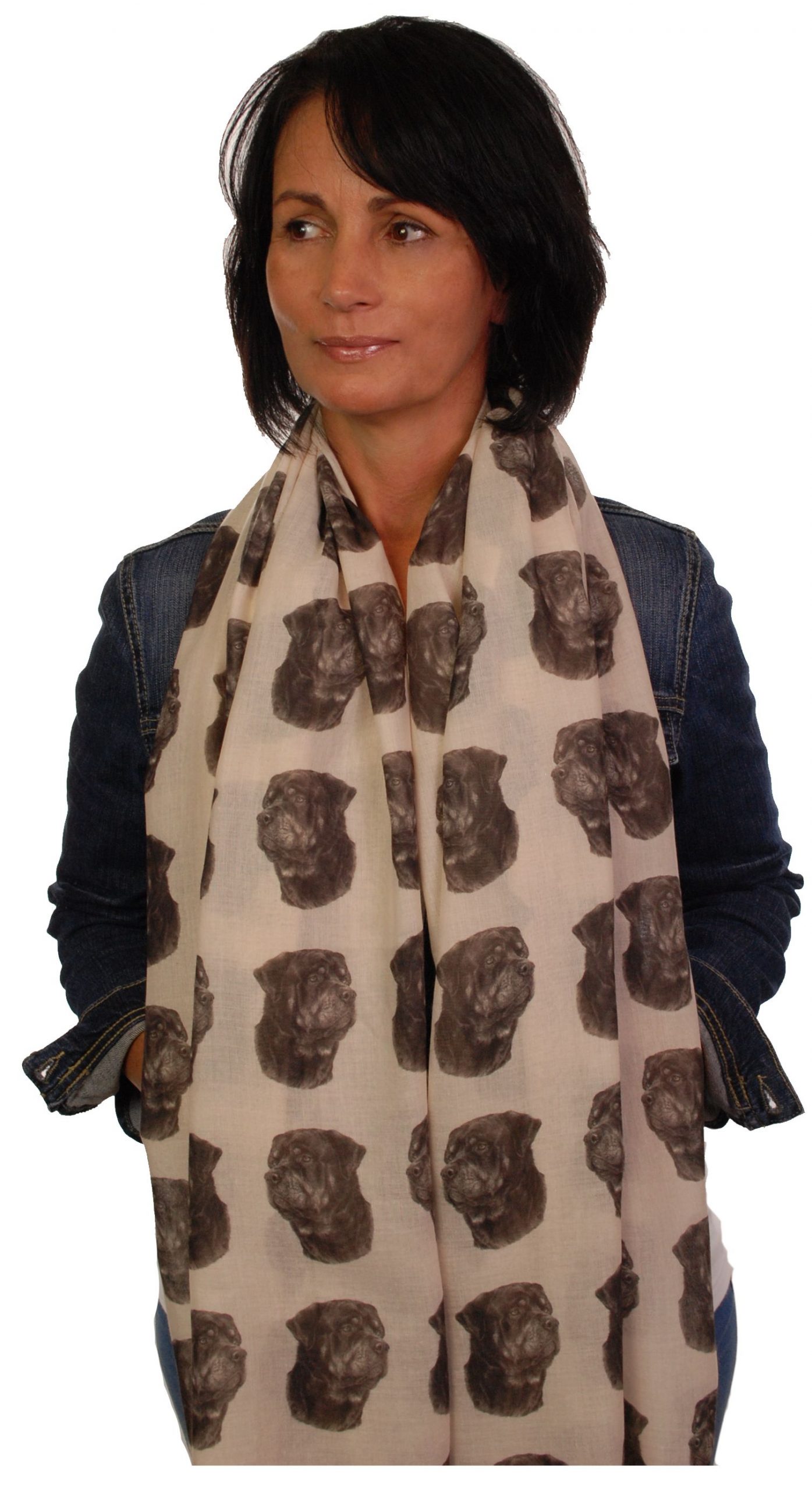 Mike Sibley licenced Rottweiler design ladies fashion scarf