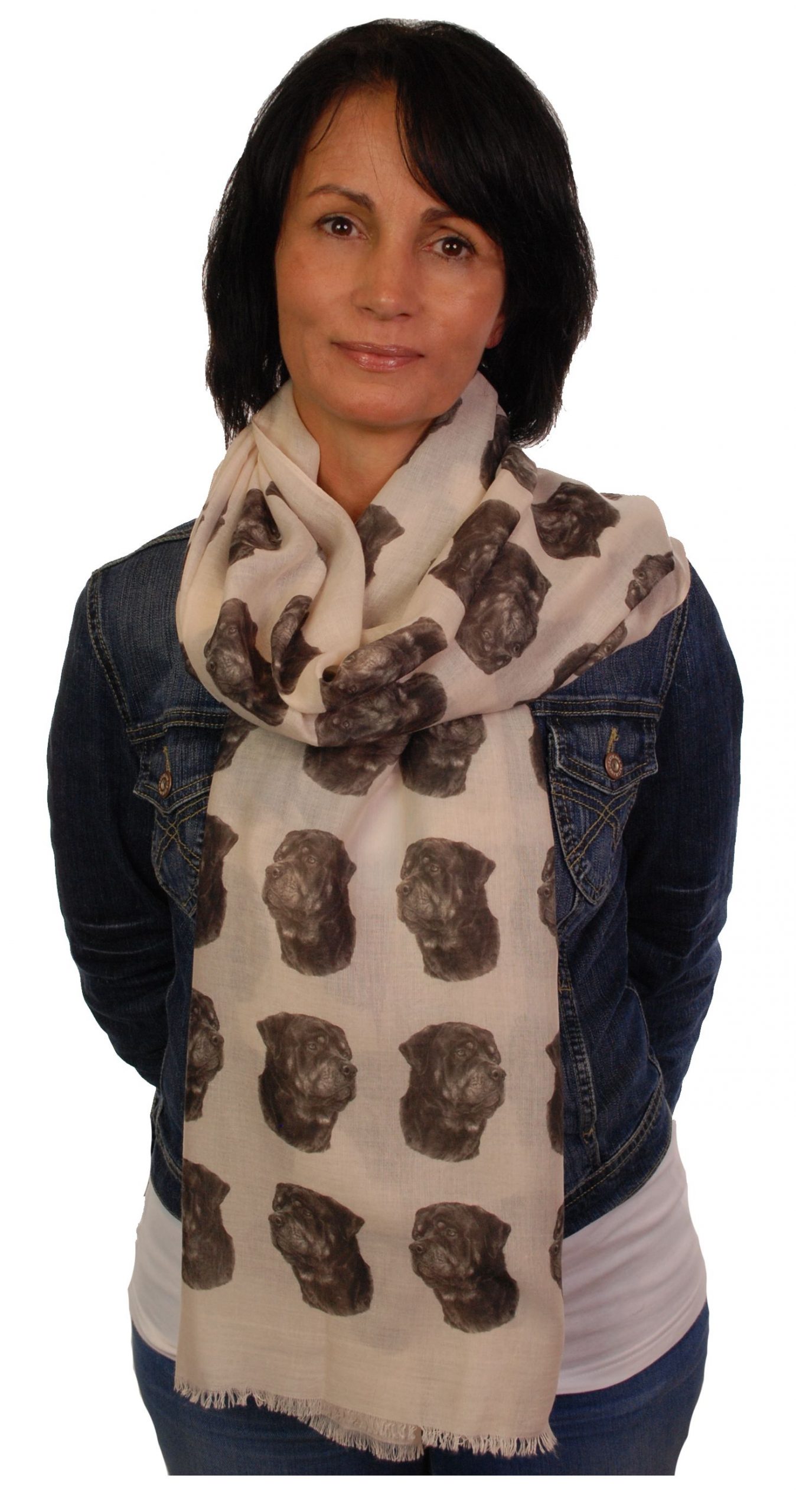 Mike Sibley licenced Rottweiler design ladies fashion scarf
