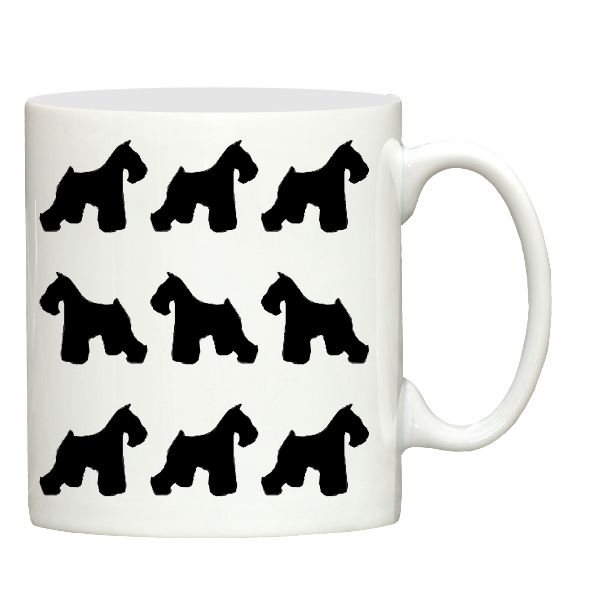 Schnauzer silhouette ceramic mug