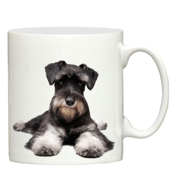 Schnauzer dog print mug