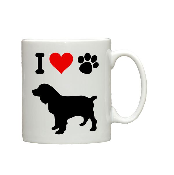 Springer Spaniel I love dogs ceramic mug