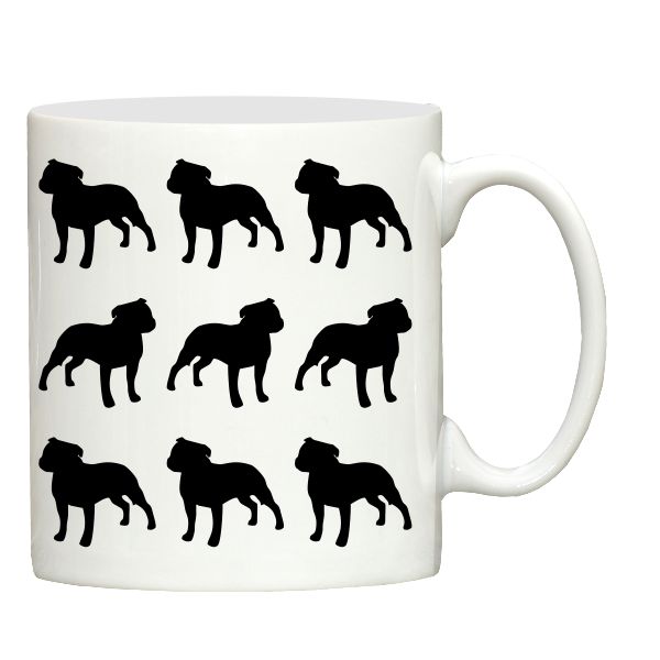 Staffordshire Bull Terrier silhouette mug