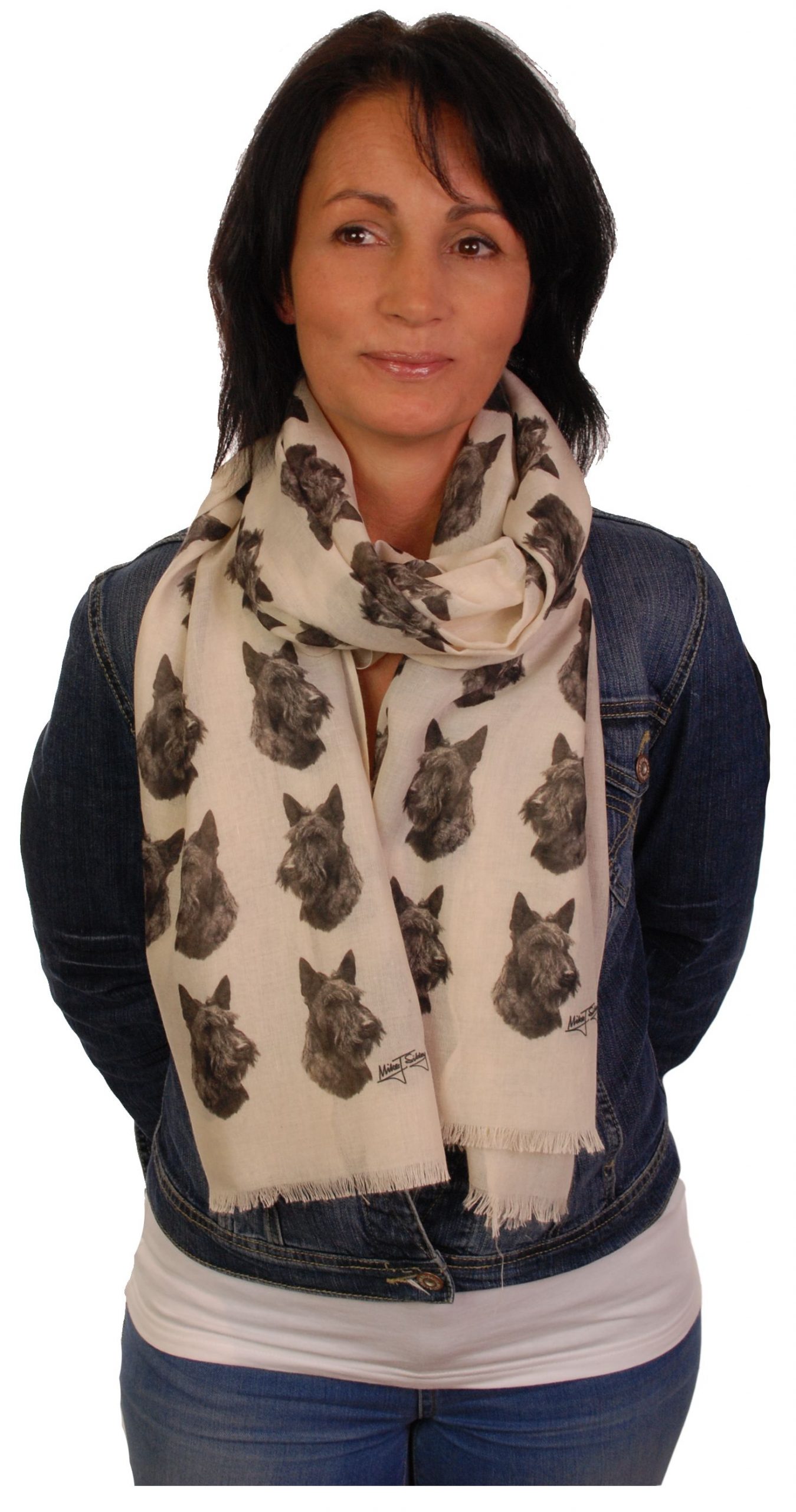 Mike Sibley Scottish Terrier licensed design ladies fashion scarf