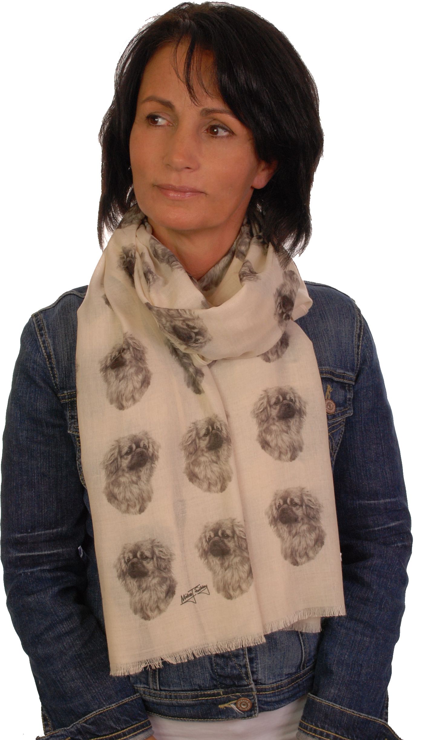 Mike Sibley Tibetan Spaniel licensed design ladies fashion scarf