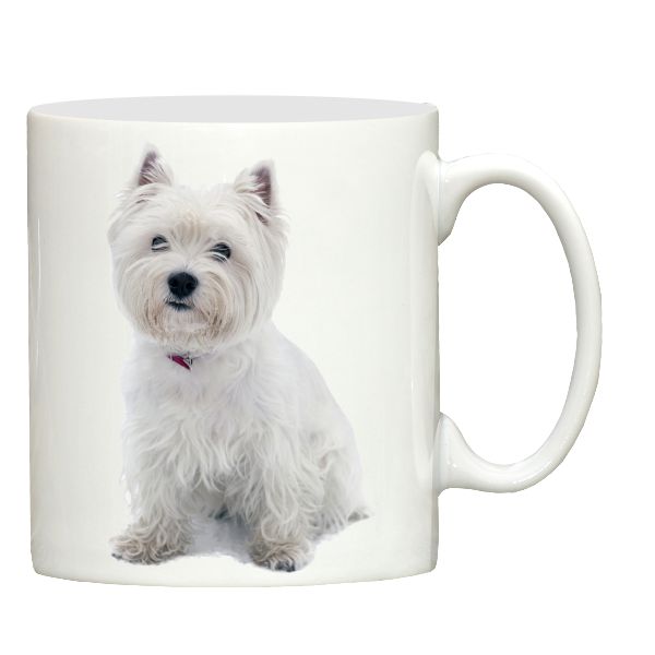 Westie dog print mug