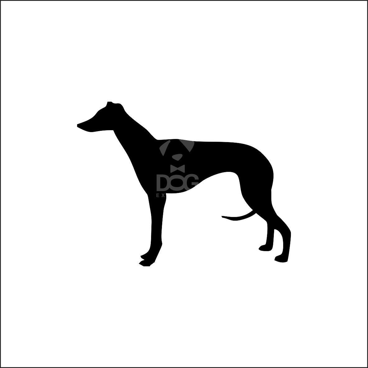Whippet silhouette stickers