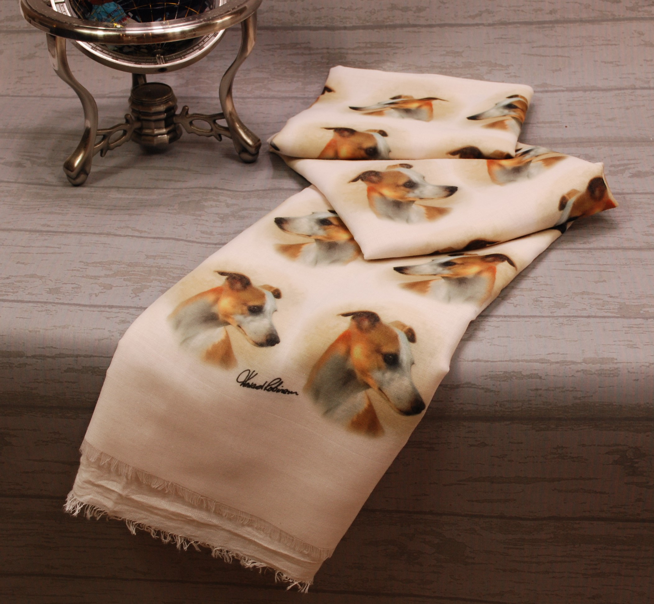 Howard Robinson Whippet licensed design ladies fashion scarf