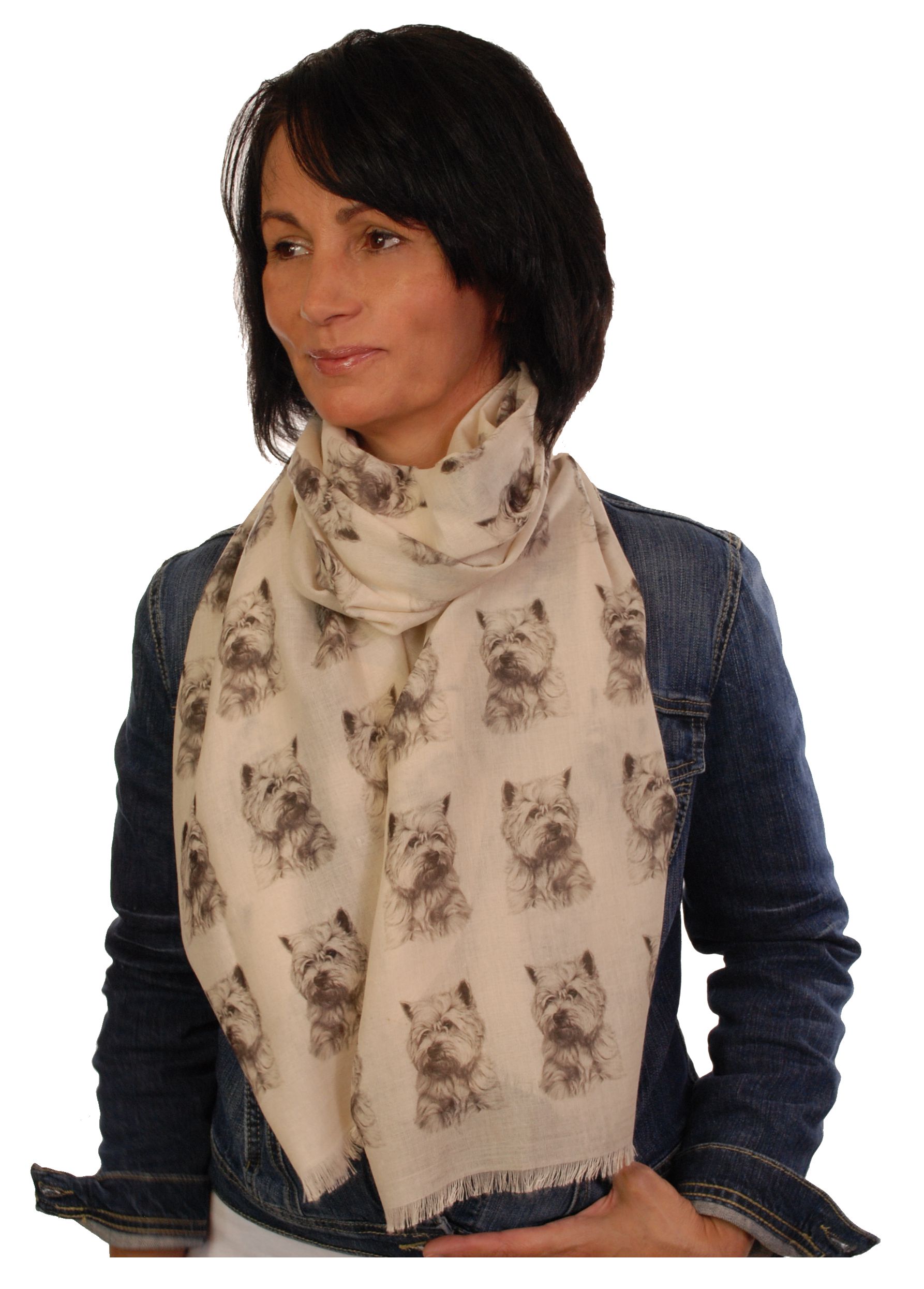 Mike Sibley Westie West Highland Terrier licensed design ladies fashion scarf