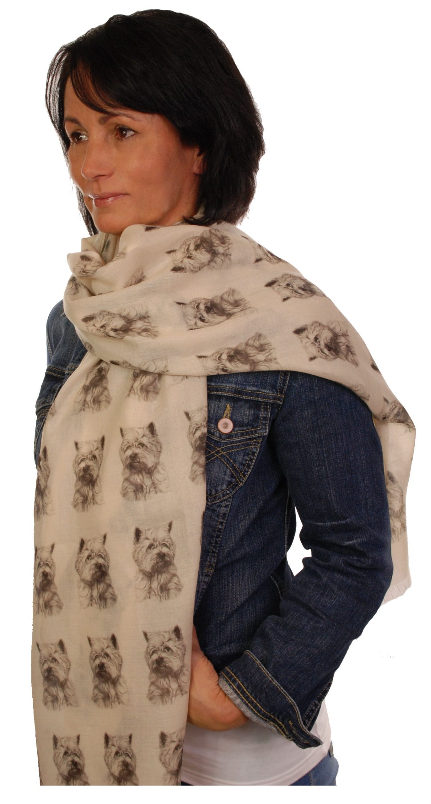 Mike Sibley Westie West Highland Terrier licensed design ladies fashion scarf