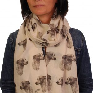 Mike Sibley Whippet licensed design ladies fashion scarf