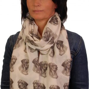Mike Sibley Yellow Labrador licensed design ladies fashion scarf