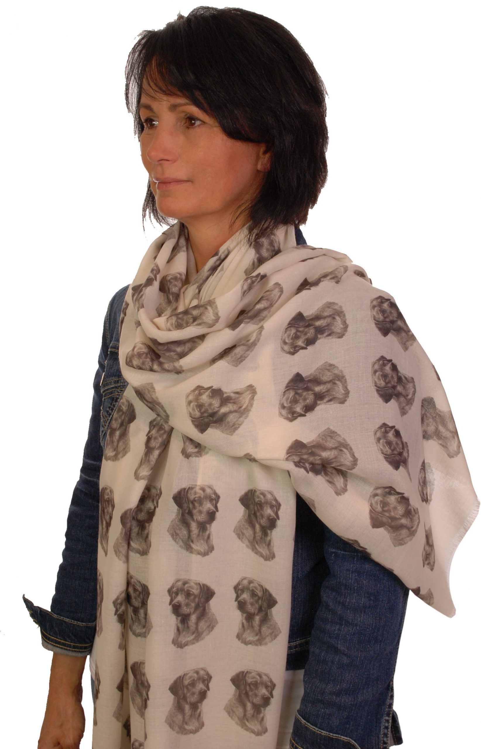 Mike Sibley Yellow Labrador licensed design ladies fashion scarf