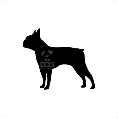 Boston Terrier dog breed silhouette stickers