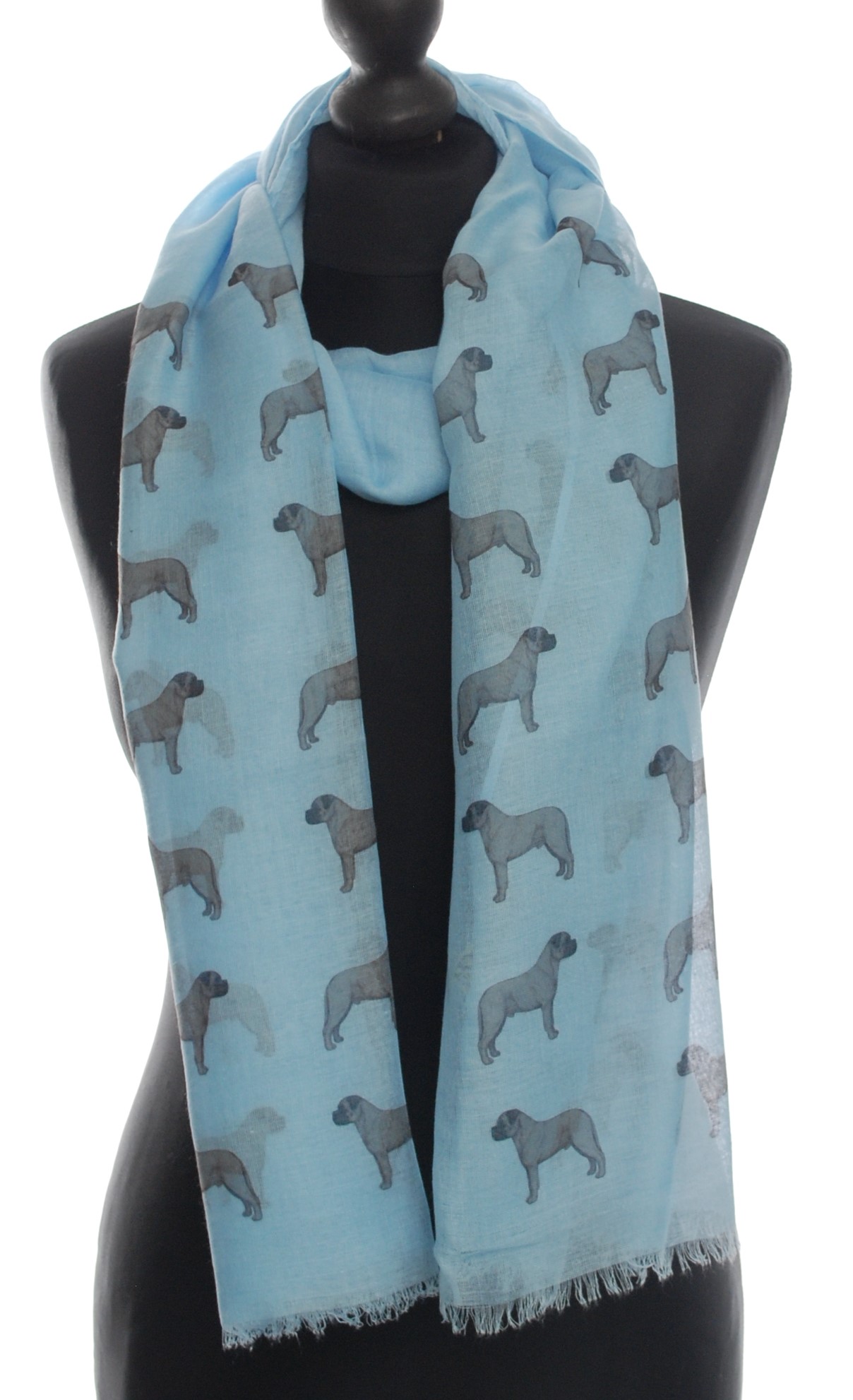 Bull Mastiff hand printed ladies fashion scarf