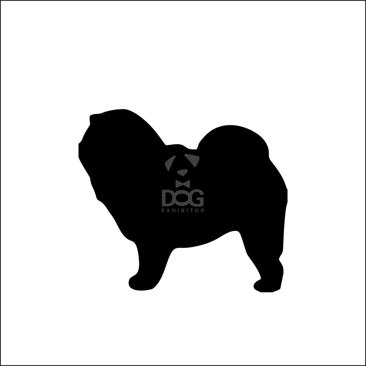Chow Chow silhouette stickers
