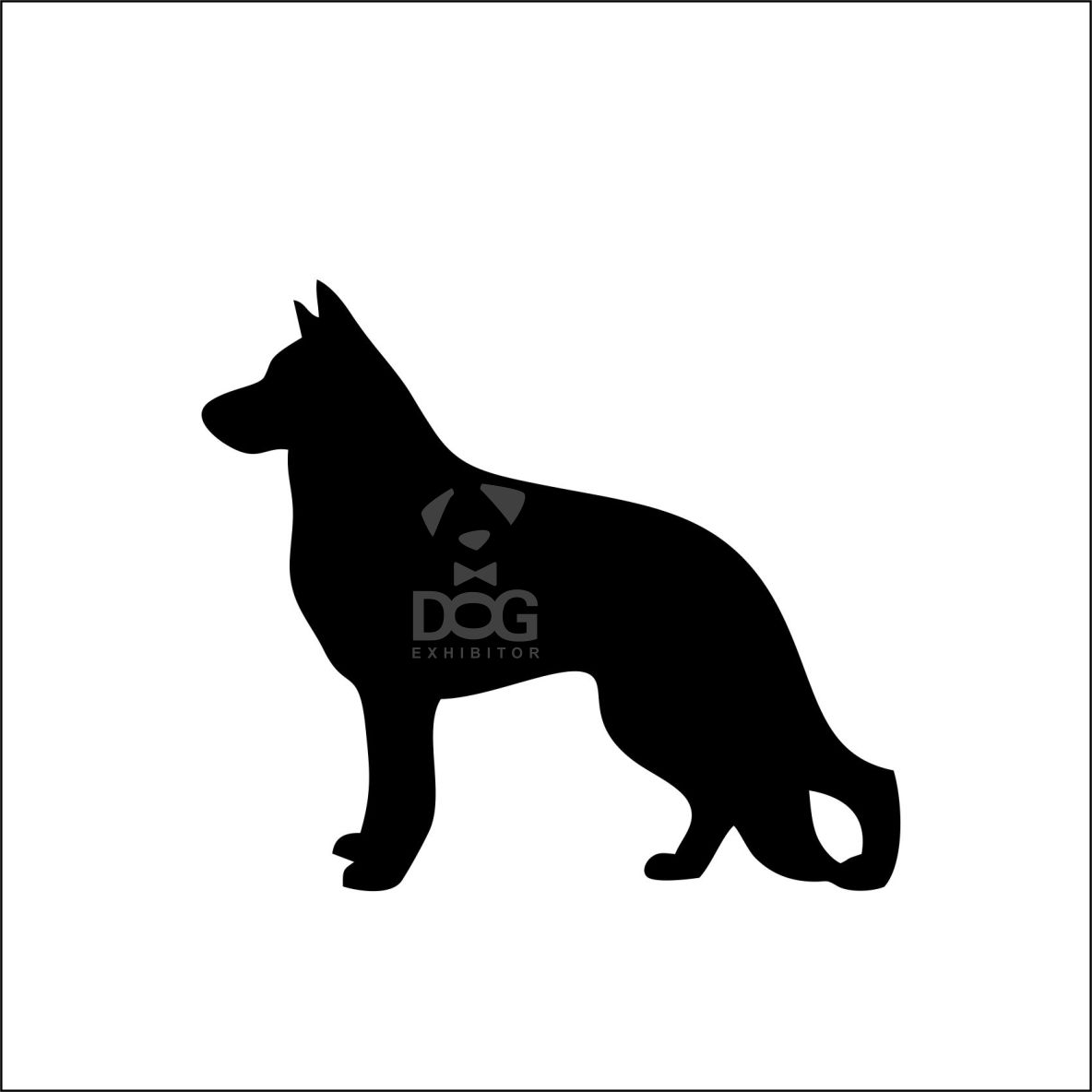 German Shepherd silhouette stickers