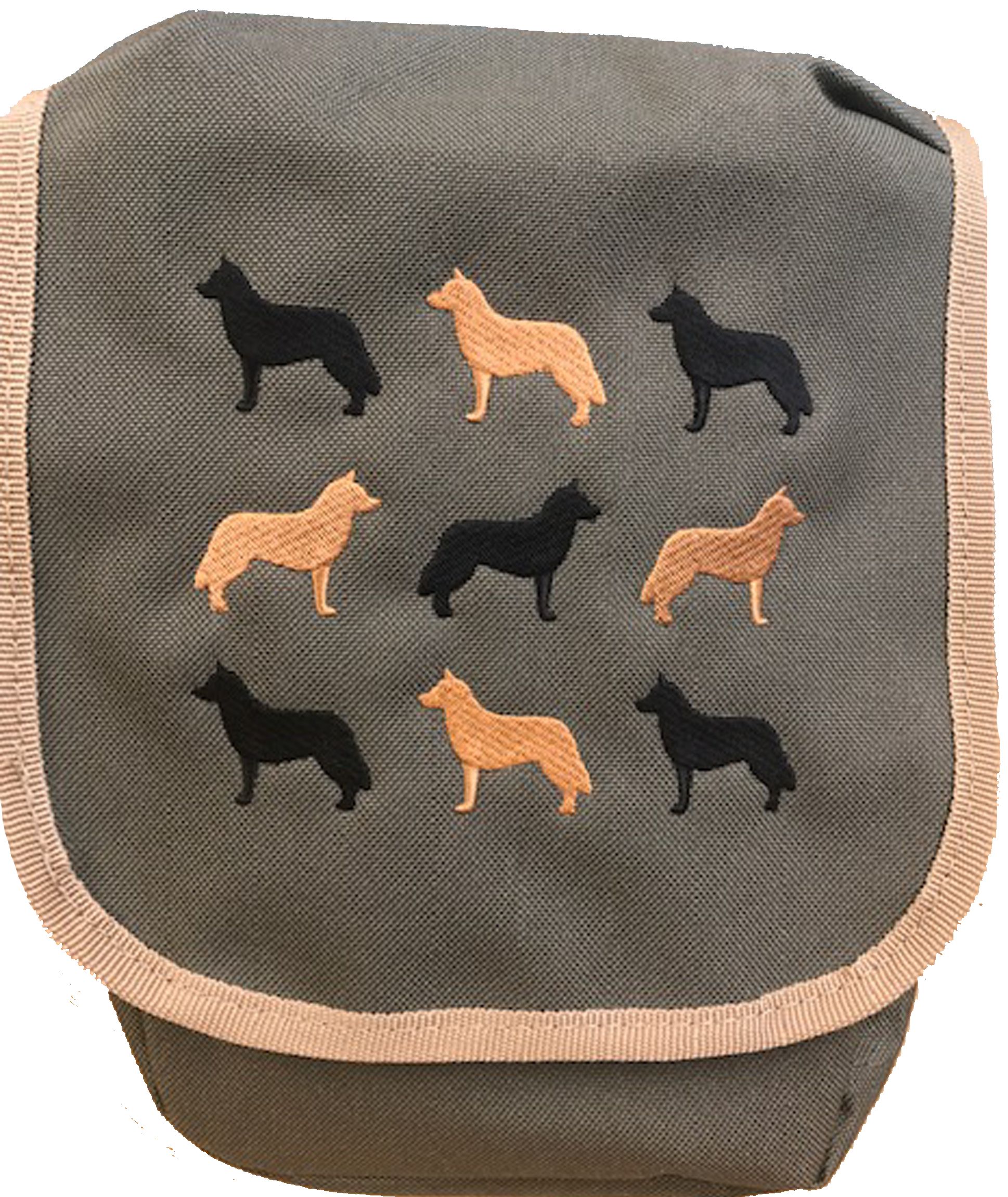 Siberian Husky embroidered cross body bag