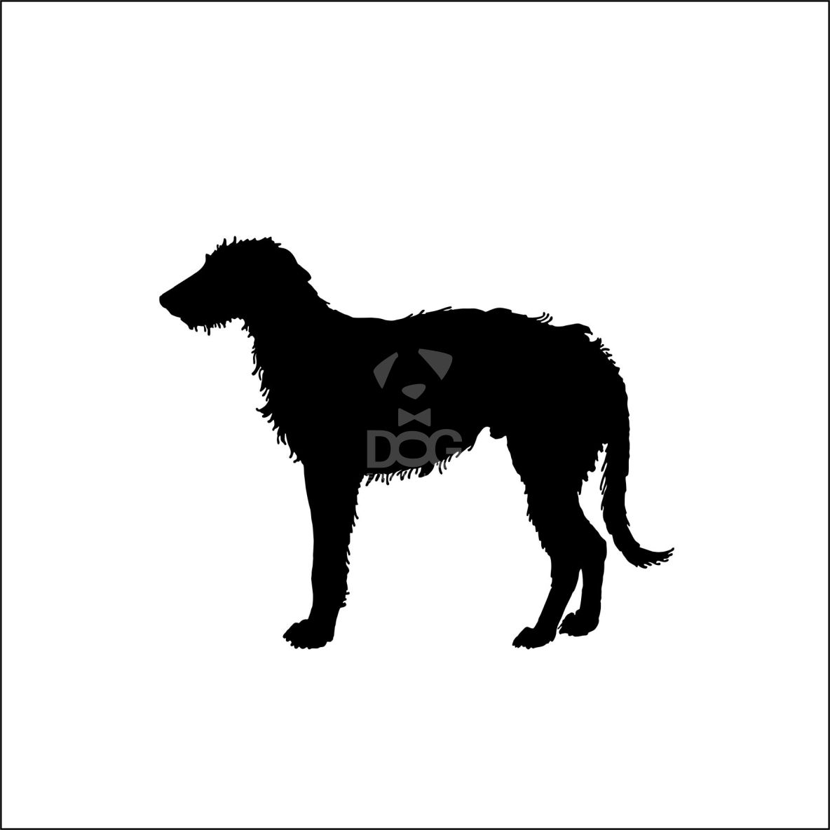 Irish Wolfhound silhouette stickers