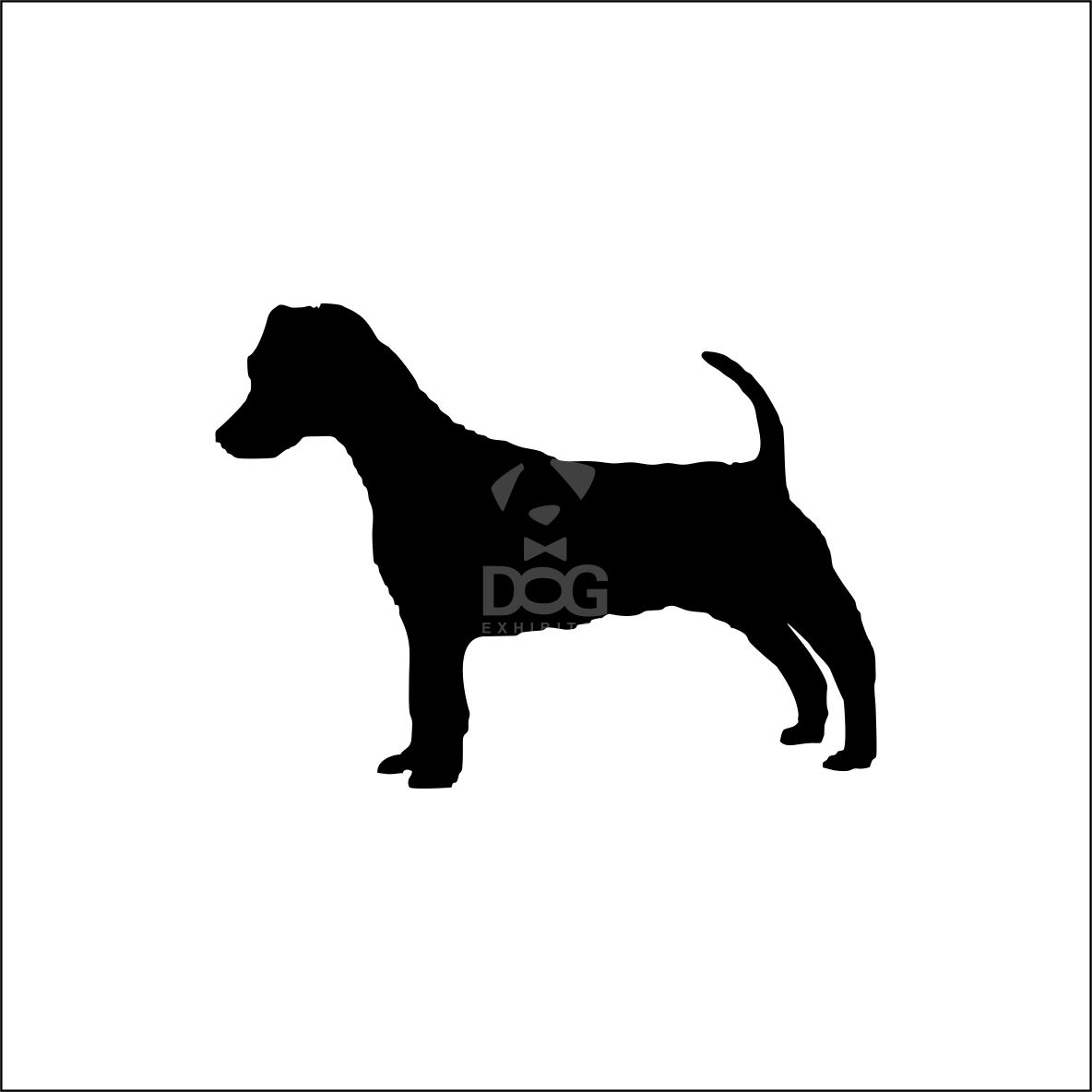 Jack Russell Terrier silhouette stickers