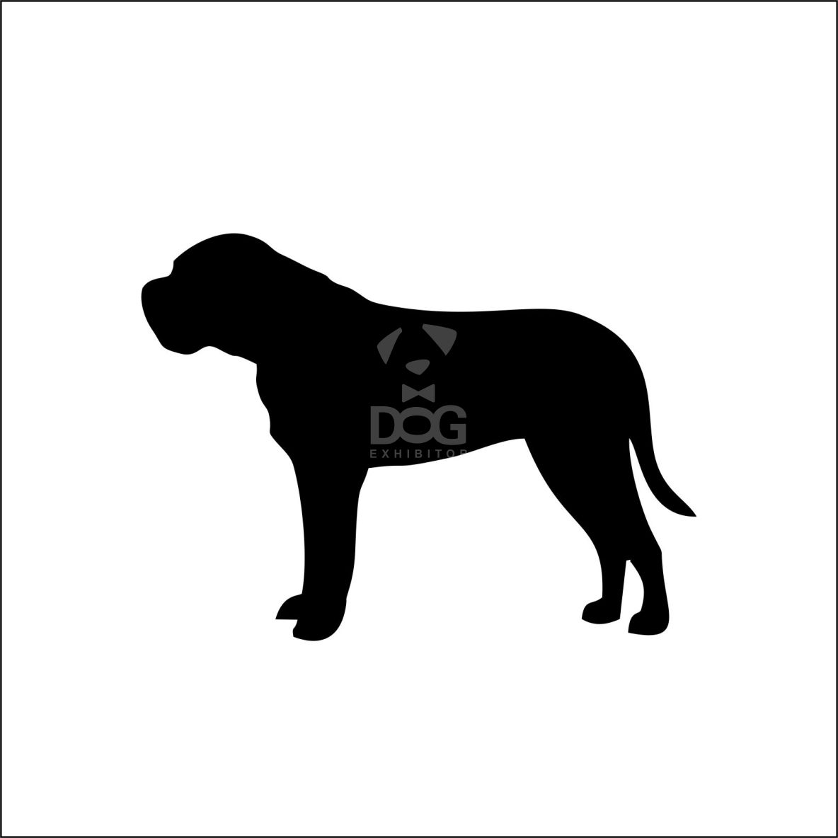 Mastiff silhouette stickers