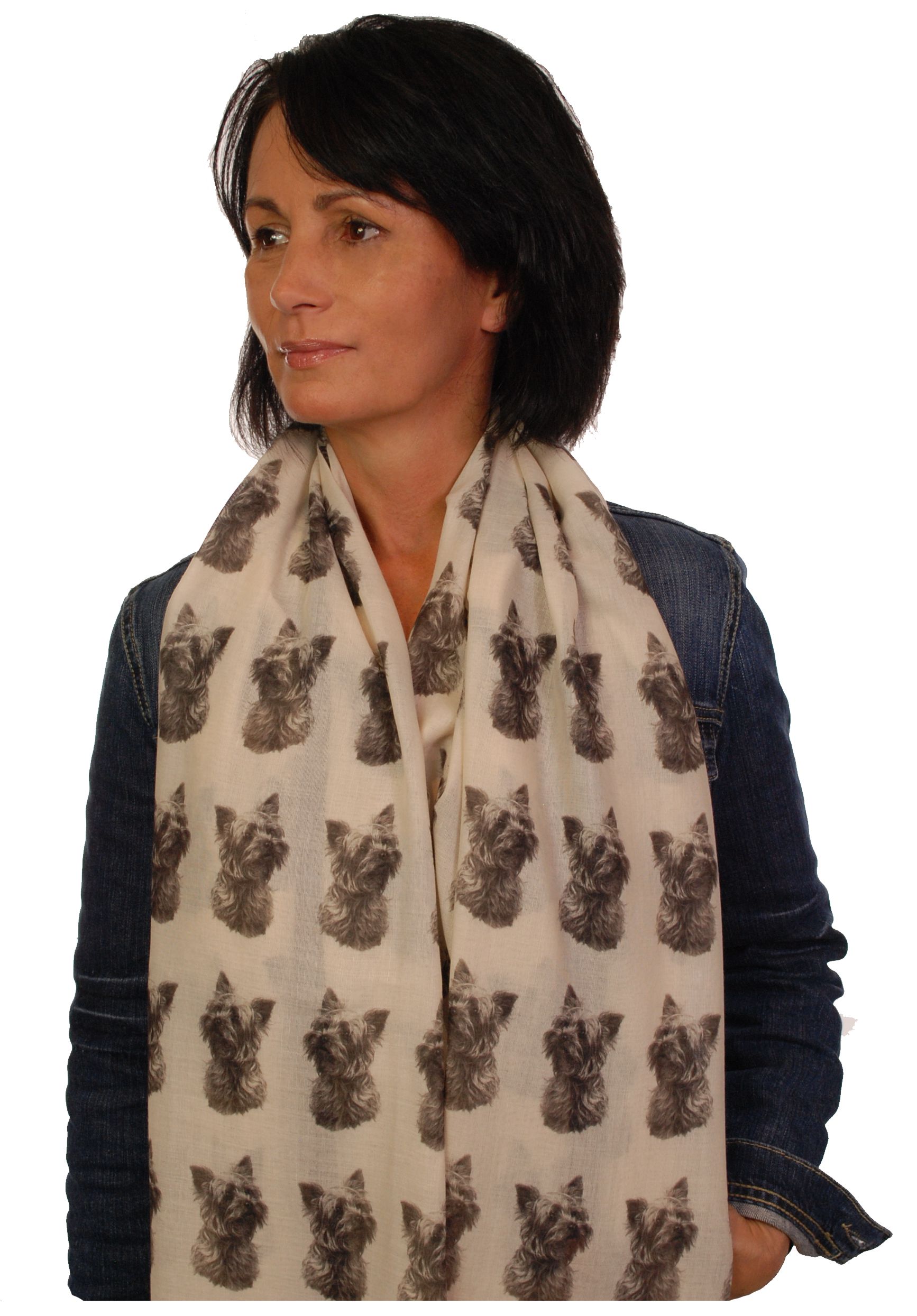 Mike Sibley Yorkshire Terrier licensed design ladies fashion scarf