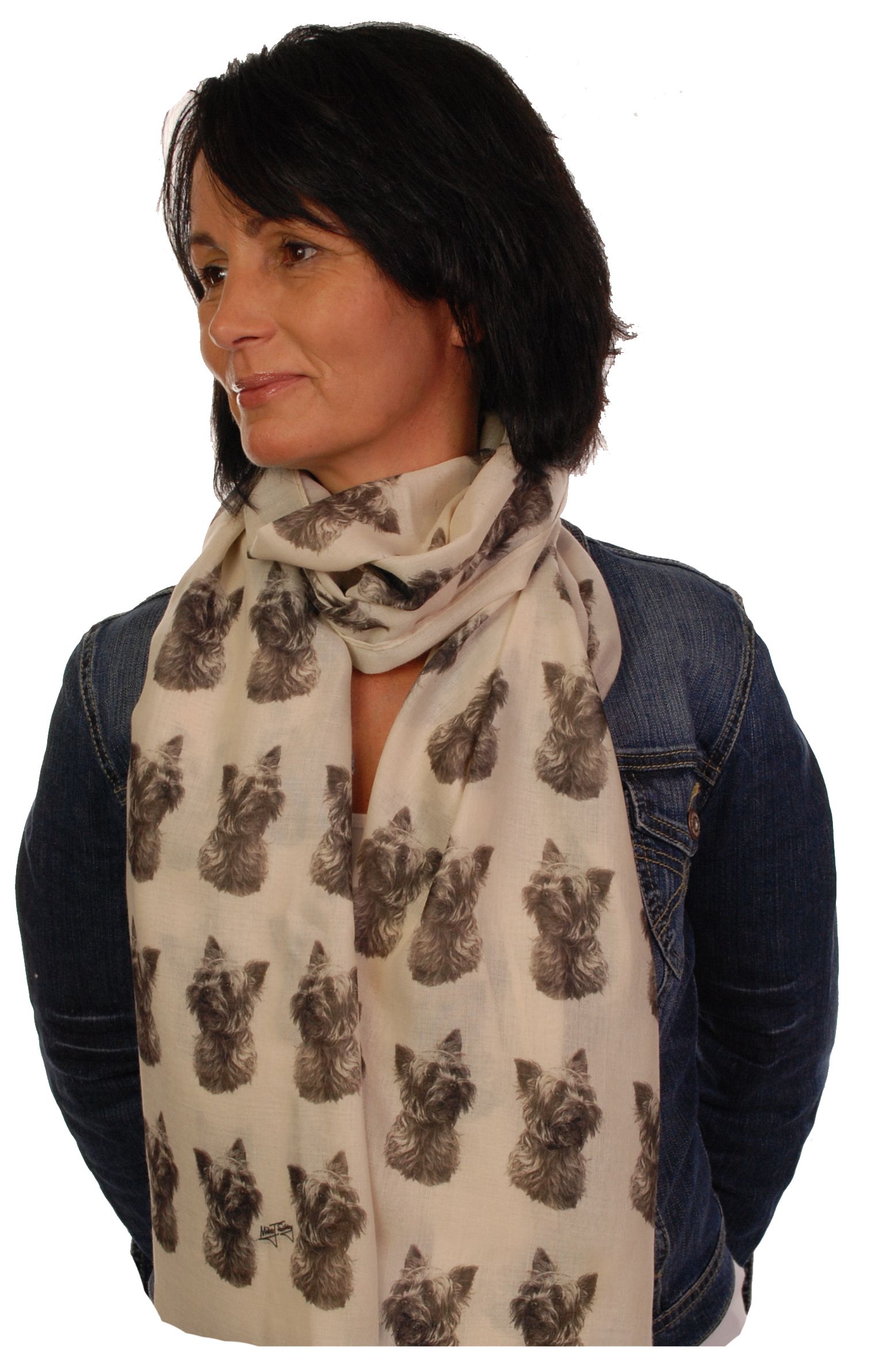 Mike Sibley Yorkshire Terrier licensed design ladies fashion scarf