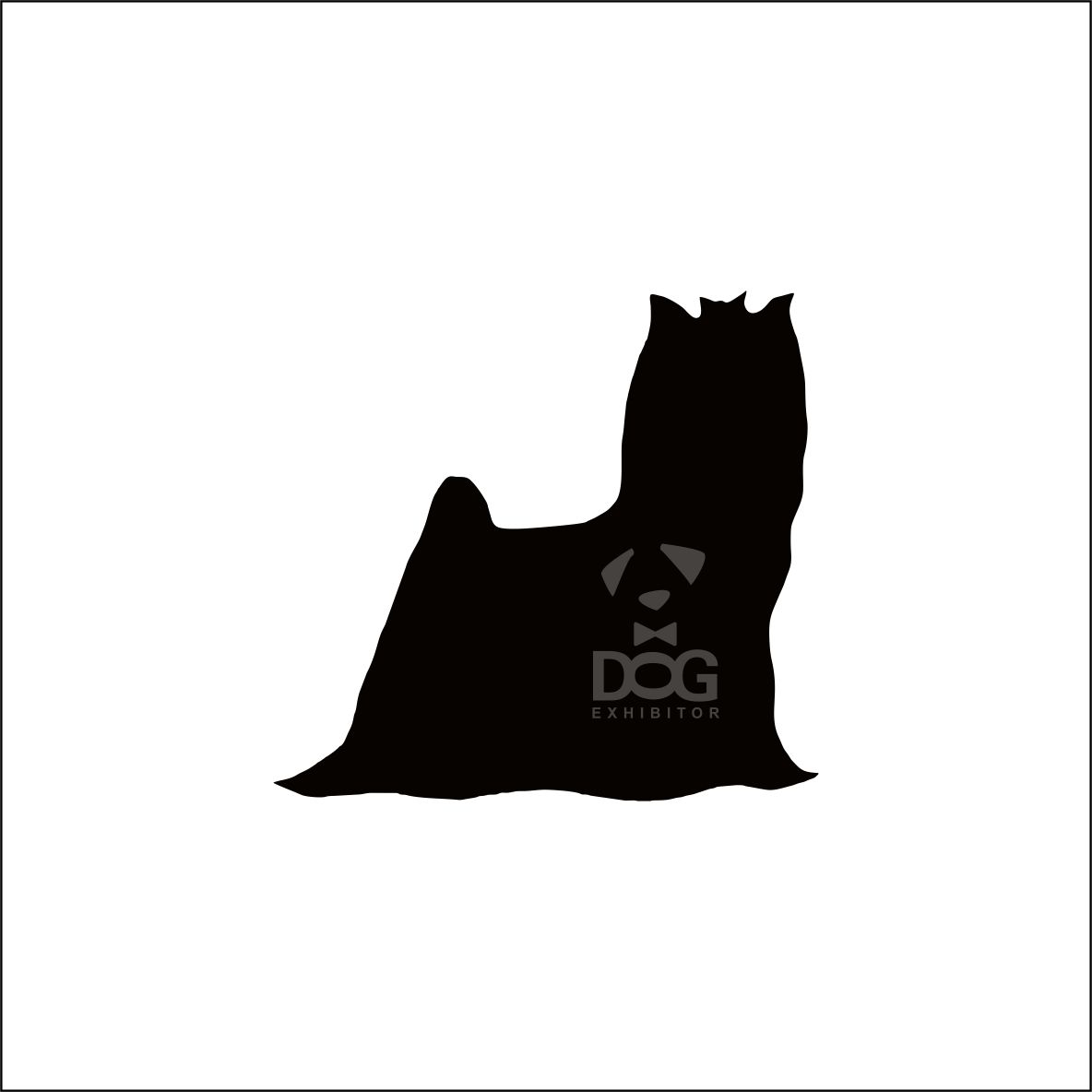 Yorkshire Terrier silhouette stickers